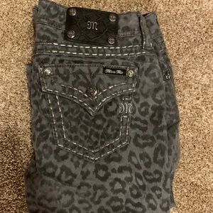 Leopard print miss me jeans